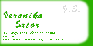 veronika sator business card