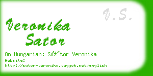 veronika sator business card